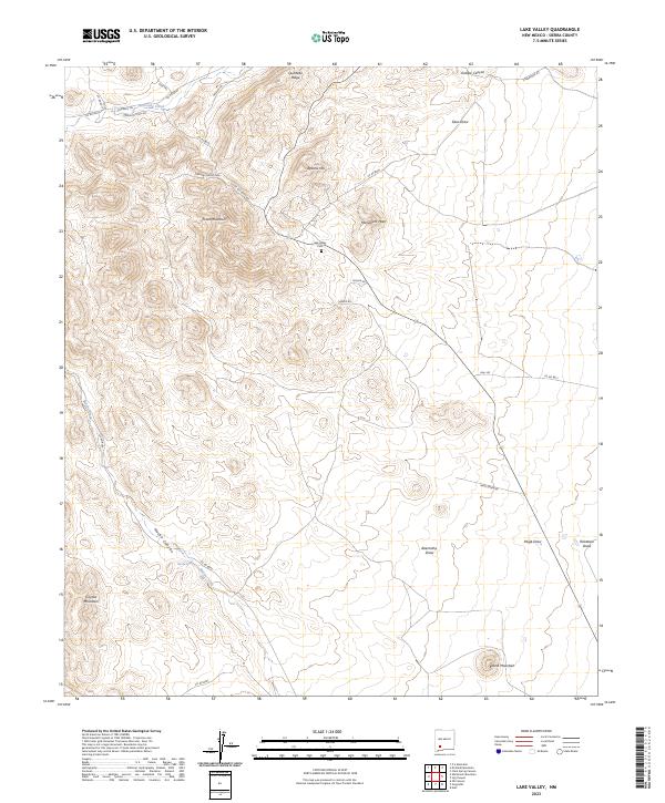 US Topo 7.5-minute map for Lake Valley NM