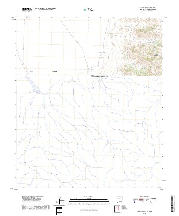 US Topo 7.5-minute map for Lang Canyon NMCHH
