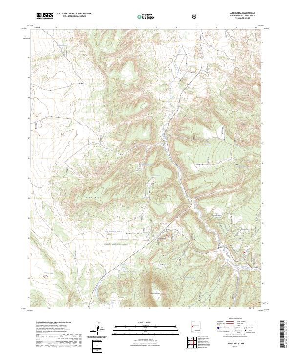 US Topo 7.5-minute map for Largo Mesa NM