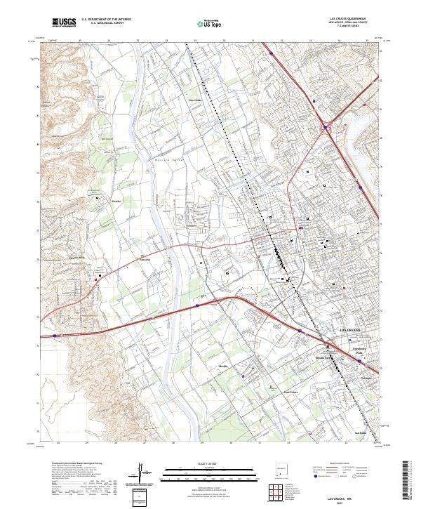 US Topo 7.5-minute map for Las Cruces NM
