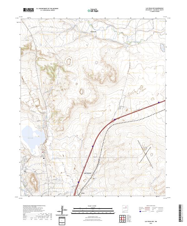 US Topo 7.5-minute map for Las Vegas NW NM