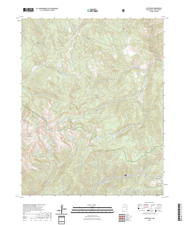 US Topo 7.5-minute map for Latir Peak NM