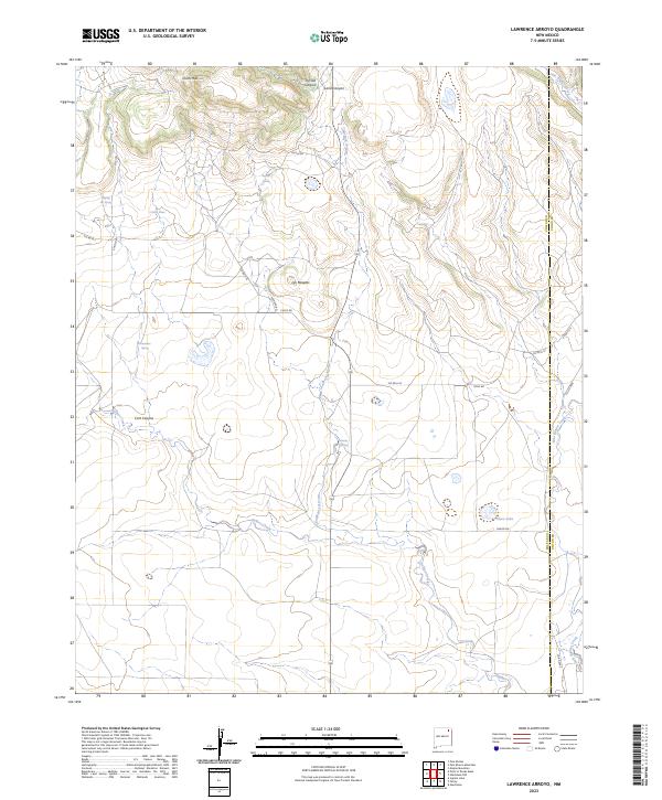 US Topo 7.5-minute map for Lawrence Arroyo NM