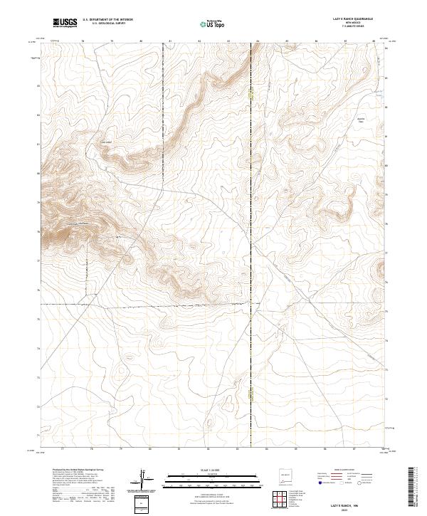 US Topo 7.5-minute map for Lazy E Ranch NM