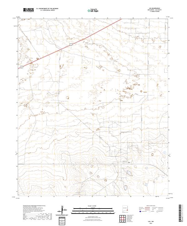 US Topo 7.5-minute map for Lea NM