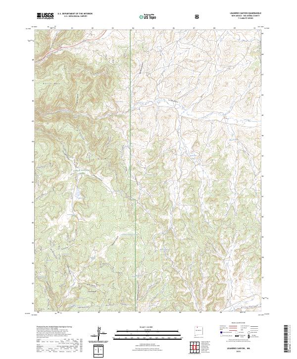 US Topo 7.5-minute map for Leandro Canyon NM