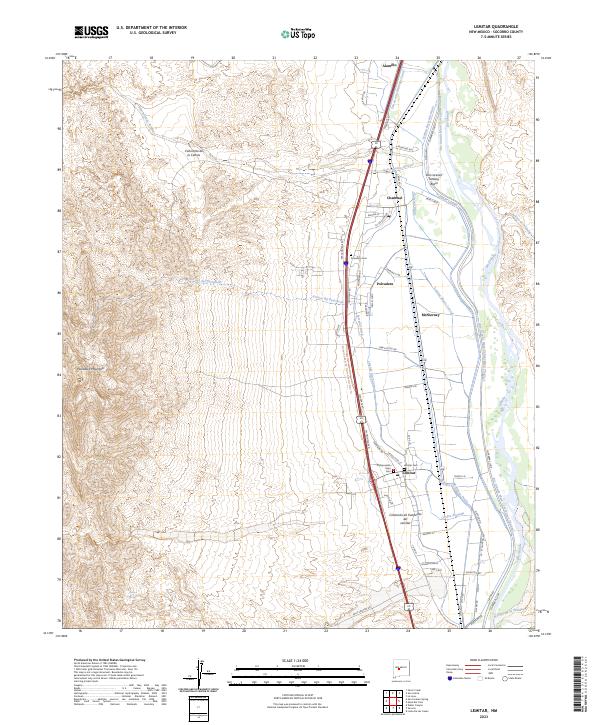 US Topo 7.5-minute map for Lemitar NM