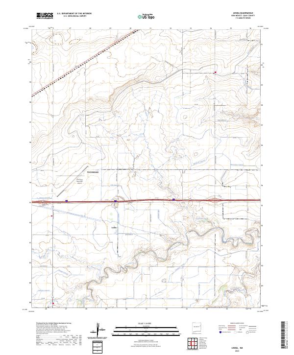 US Topo 7.5-minute map for Lesbia NM