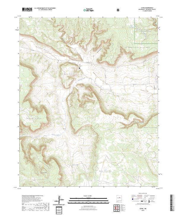 US Topo 7.5-minute map for Leyba NM