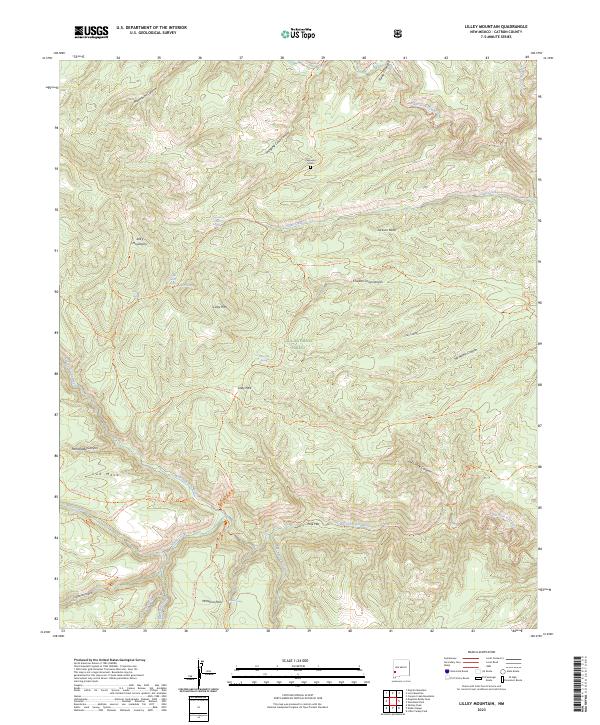 US Topo 7.5-minute map for Lilley Mountain NM