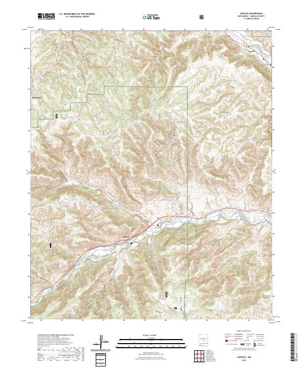 US Topo 7.5-minute map for Lincoln NM