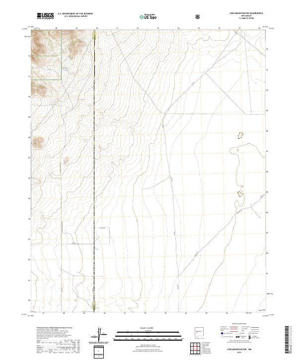 US Topo 7.5-minute map for Lion Mountain NW NM