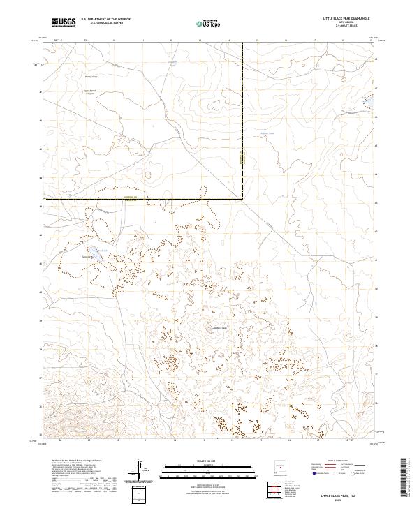 US Topo 7.5-minute map for Little Black Peak NM