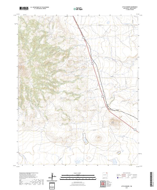US Topo 7.5-minute map for Little Grande NM