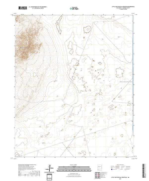 US Topo 7.5-minute map for Little San Pascual Mountain NM