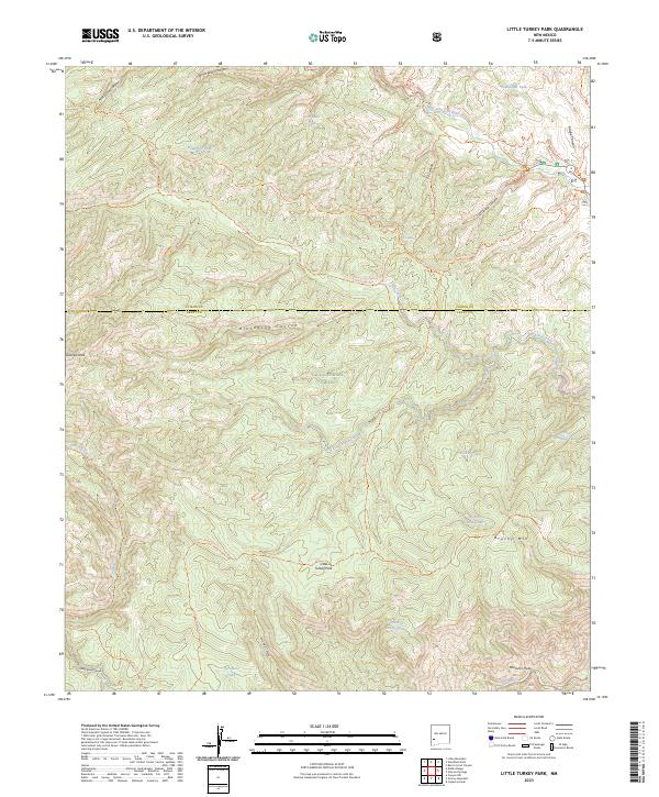 US Topo 7.5-minute map for Little Turkey Park NM