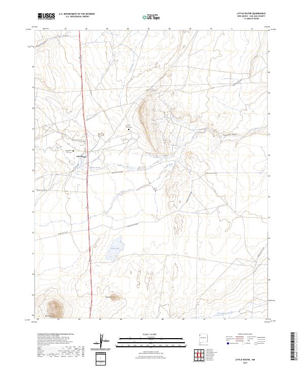 US Topo 7.5-minute map for Little Water NM