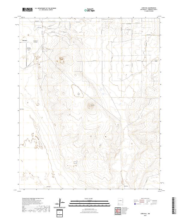 US Topo 7.5-minute map for Lobo Hill NM