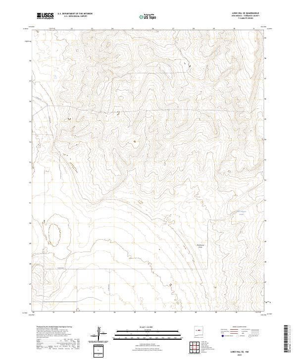 US Topo 7.5-minute map for Lobo Hill SE NM