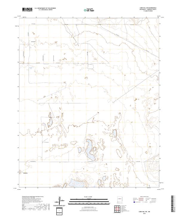 US Topo 7.5-minute map for Lobo Hill SW NM