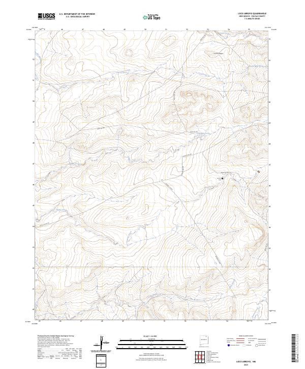 US Topo 7.5-minute map for Loco Arroyo NM