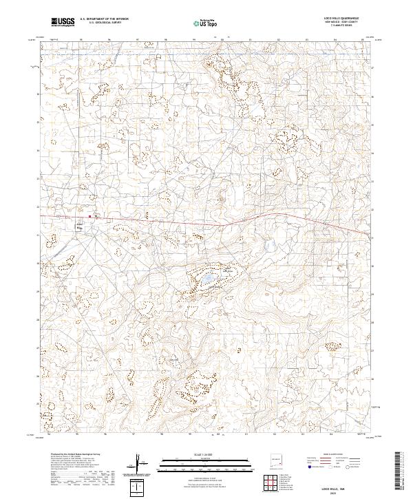 US Topo 7.5-minute map for Loco Hills NM