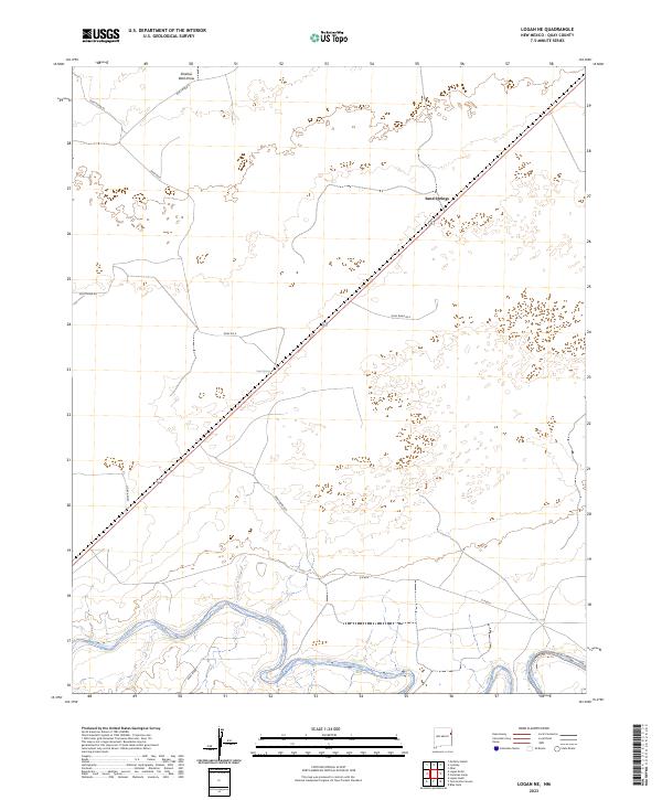 US Topo 7.5-minute map for Logan NE NM