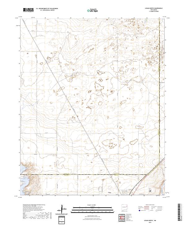 US Topo 7.5-minute map for Logan North NM