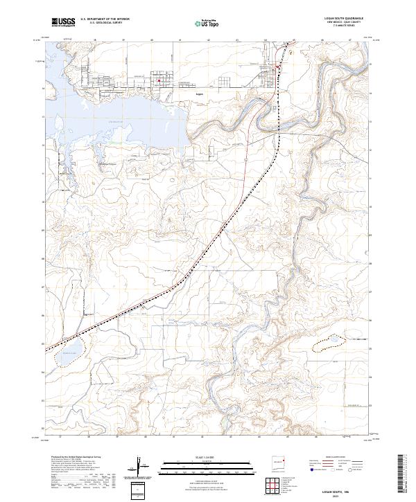US Topo 7.5-minute map for Logan South NM