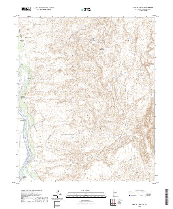 US Topo 7.5-minute map for Loma De Las Canas NM