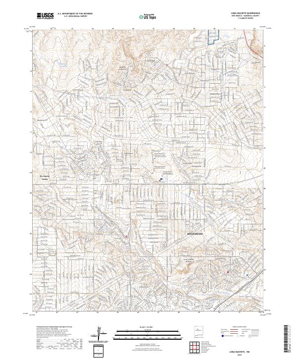 US Topo 7.5-minute map for Loma Machete NM