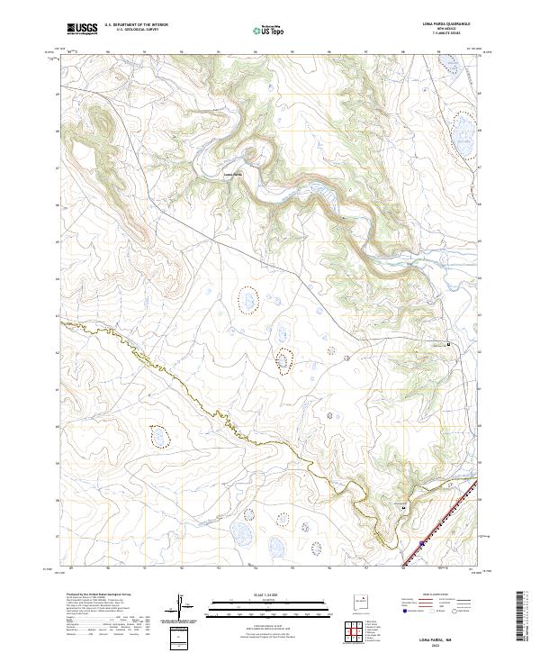 US Topo 7.5-minute map for Loma Parda NM