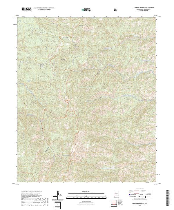US Topo 7.5-minute map for Lookout Mountain NM