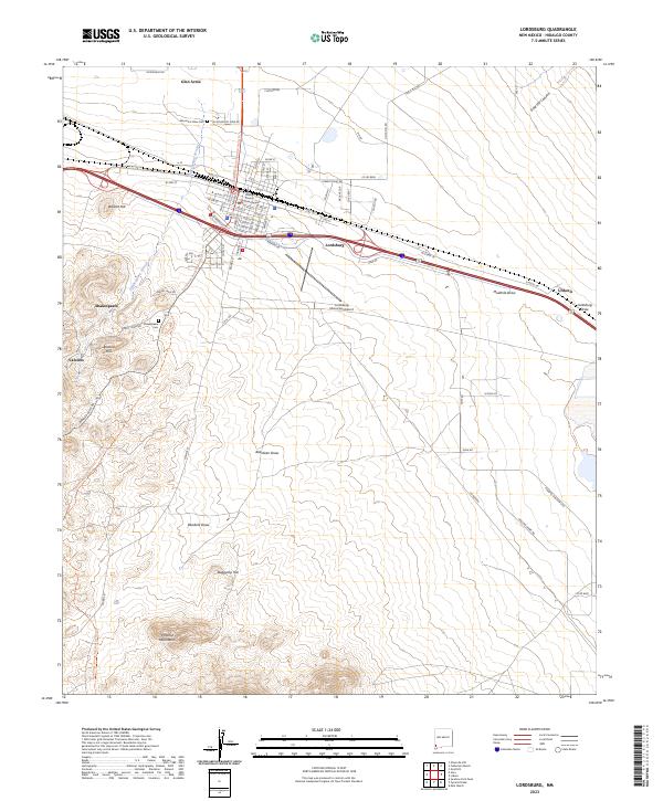 US Topo 7.5-minute map for Lordsburg NM
