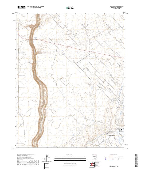US Topo 7.5-minute map for Los Cordovas NM
