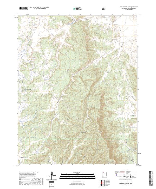 US Topo 7.5-minute map for Los Indios Canyon NM