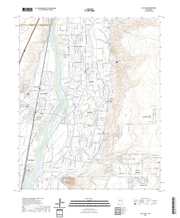 US Topo 7.5-minute map for Los Lunas NM