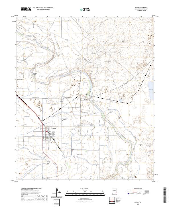 US Topo 7.5-minute map for Loving NM