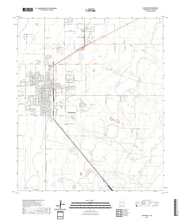 US Topo 7.5-minute map for Lovington NM