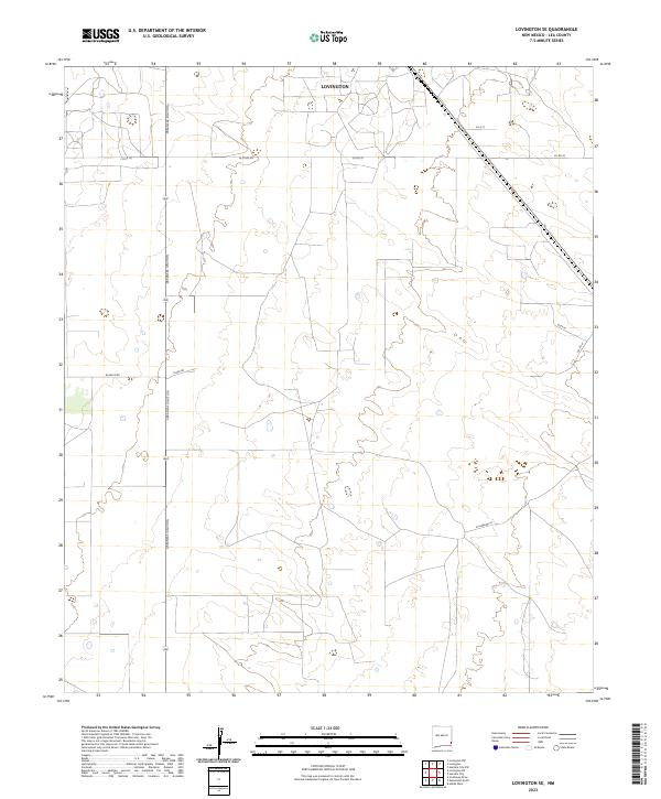 US Topo 7.5-minute map for Lovington SE NM