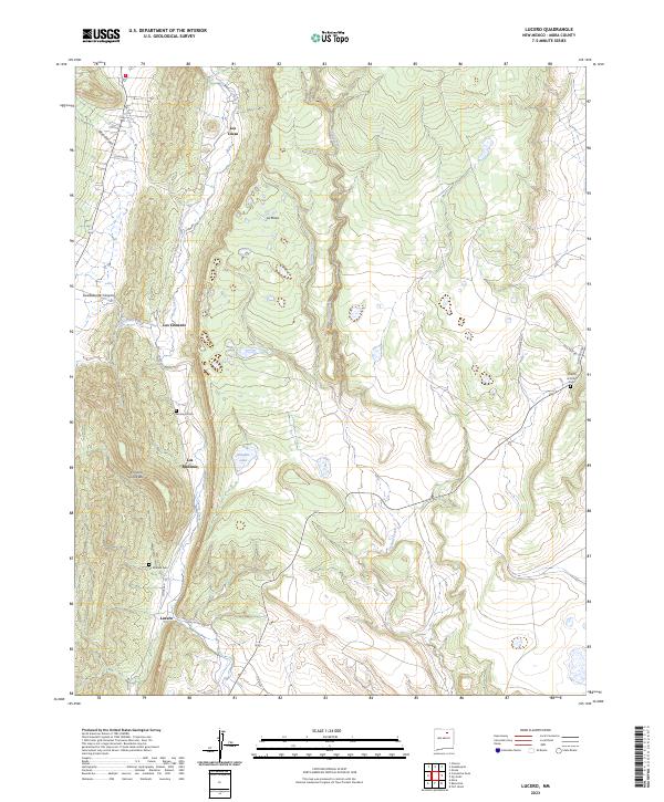 US Topo 7.5-minute map for Lucero NM