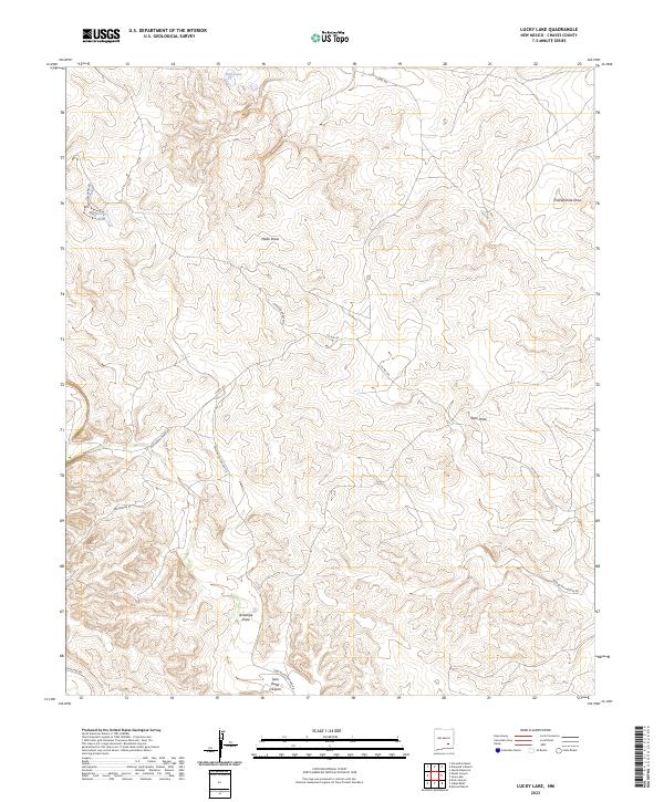 US Topo 7.5-minute map for Lucky Lake NM