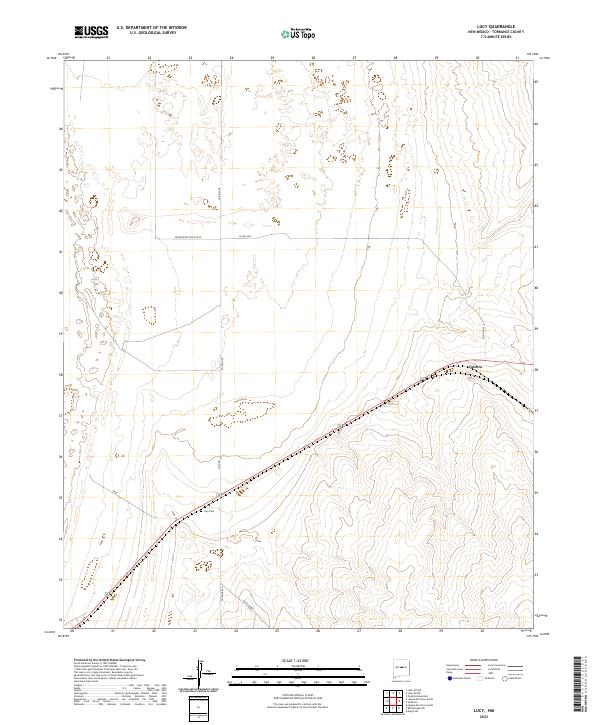 US Topo 7.5-minute map for Lucy NM