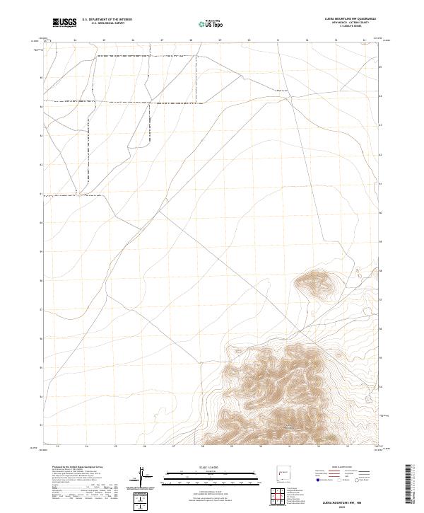 US Topo 7.5-minute map for Luera Mountains NW NM