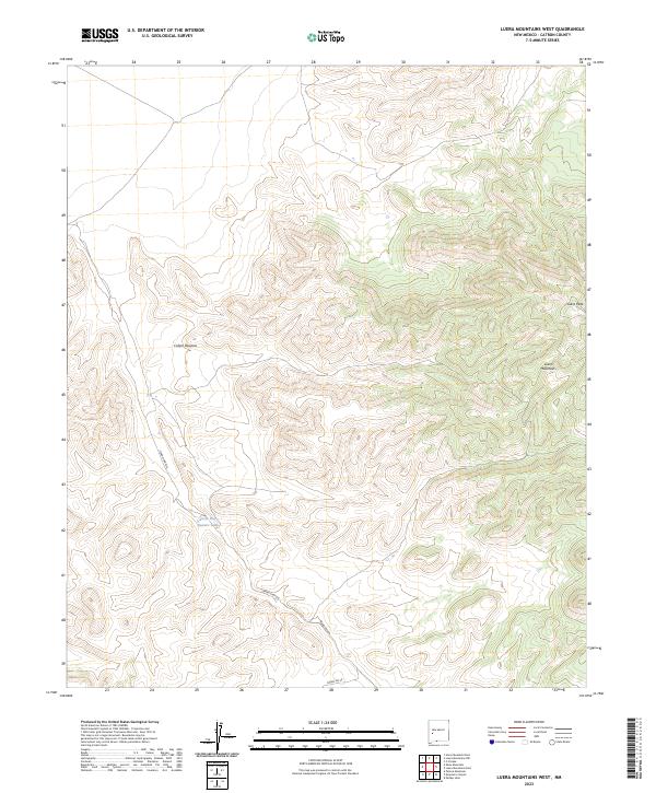 US Topo 7.5-minute map for Luera Mountains West NM