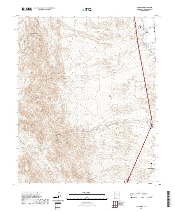 US Topo 7.5-minute map for Luis Lopez NM