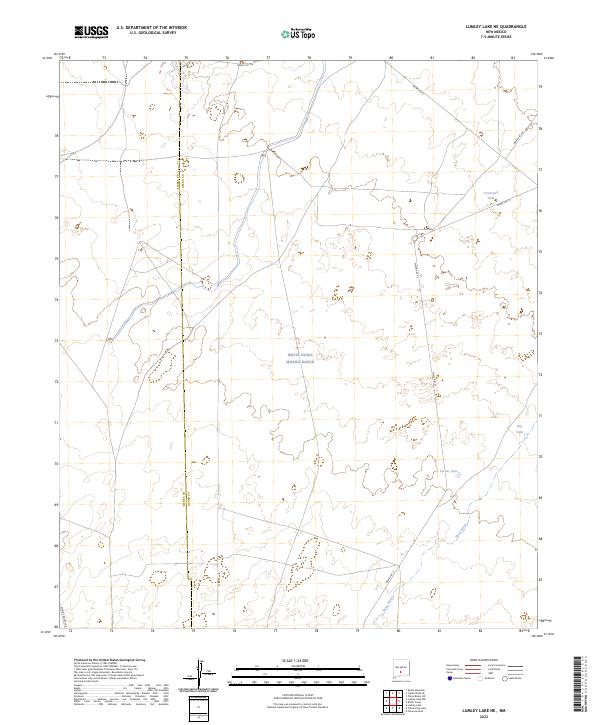 US Topo 7.5-minute map for Lumley Lake NE NM