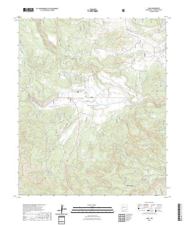 US Topo 7.5-minute map for Luna NM