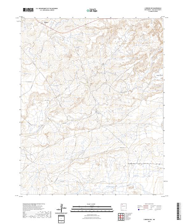 US Topo 7.5-minute map for Lybrook NW NM