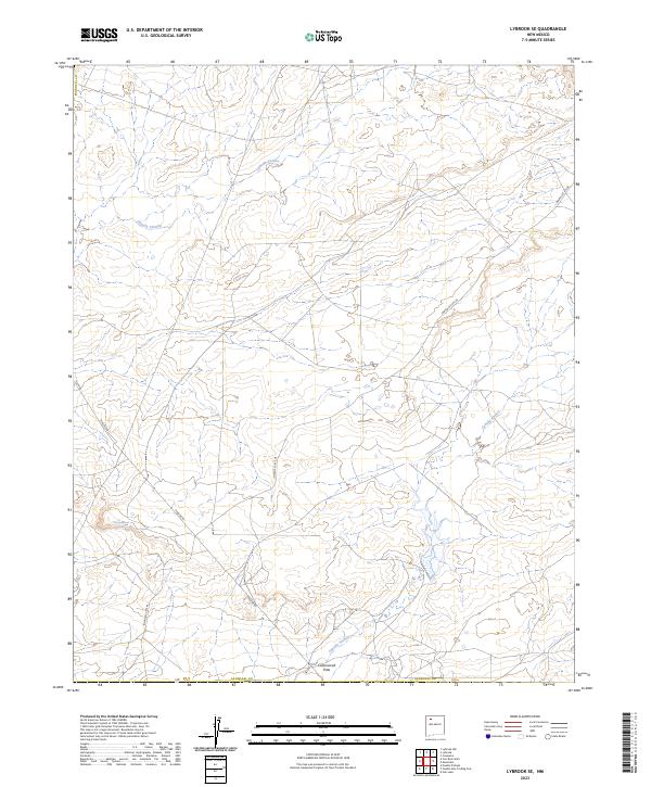US Topo 7.5-minute map for Lybrook SE NM